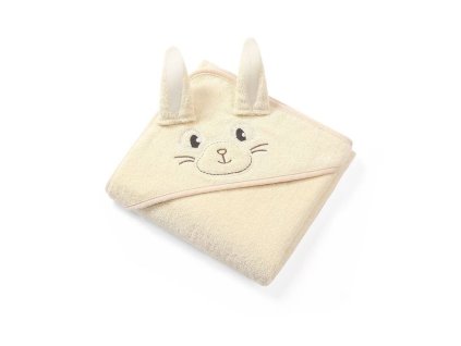 12742 baby ono frote osuska s uskami zajacik 100x100 zlta