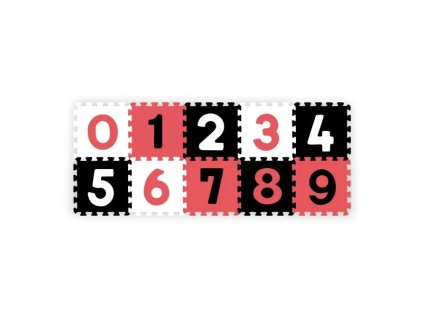 12688 baby ono puzzle penove cislice 10ks 6m cierna cervena