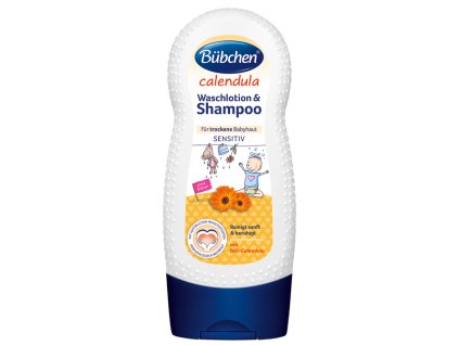 11644 detske cistiace mlieko a sampon 2v1 calendula 230ml