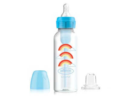 260996 dojcenska antikolikova flasa options 250ml 2v1 modra s naustkom