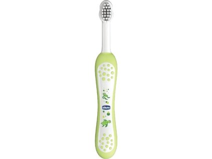 226679 chicco kefka zubna pre deti my first milk teeth zelena 6m