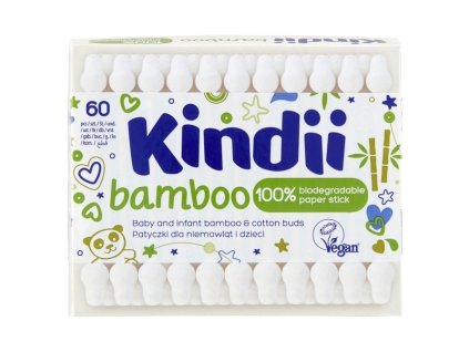261161 kindii bambusove detske vatove tycinky 60 ks