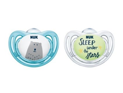 261065 nuk cumlik silikonovy 2 ks hello adventure 0 6m