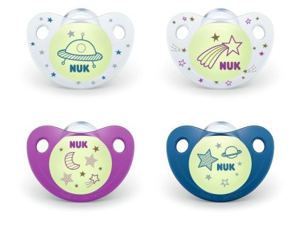 224750 nuk upokojujuci cumlik silikon noc den 6 18m krabicka