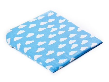 220391 obliecka na klinovy vankus 38x30 oblaciky modra