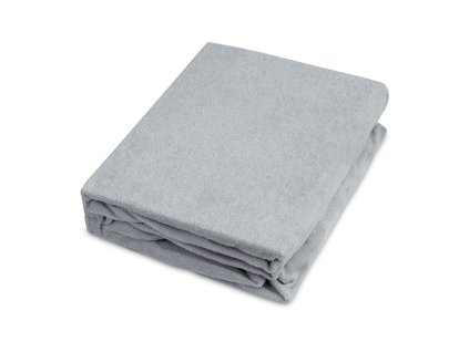 222320 postelna plachta frote s gumickou 140x70 cm siva