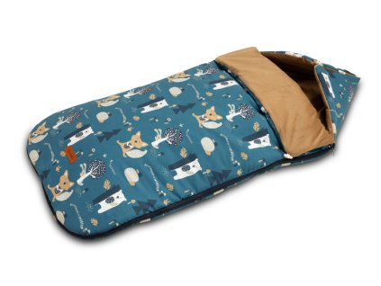 13429 sensillo fusak 100x48 cm zvieratka v lese karamelovy