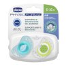 11836 1 chicco physio air silikonovy cumlik modry 6 16m plus 2ks