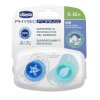 11836 2 chicco physio air silikonovy cumlik modry 6 16m plus 2ks