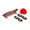 221453 set detsky skateboard dexter red prilba a chranice