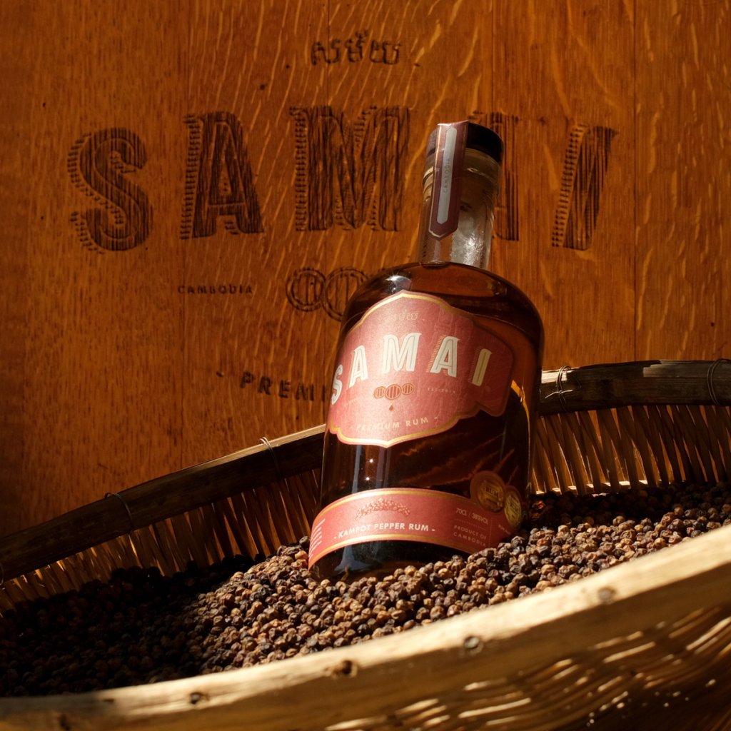 SAMAI Kampot Pepper Rum prémiový rum z Kambodži 41 0,7L Kampot.cz