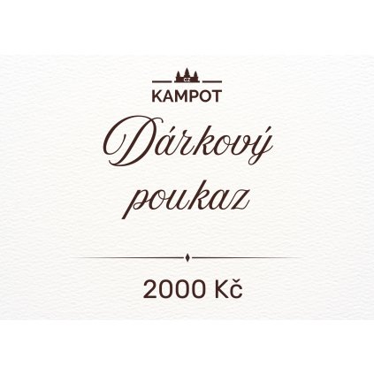 Kampot.cz poukaz 2000 Kč