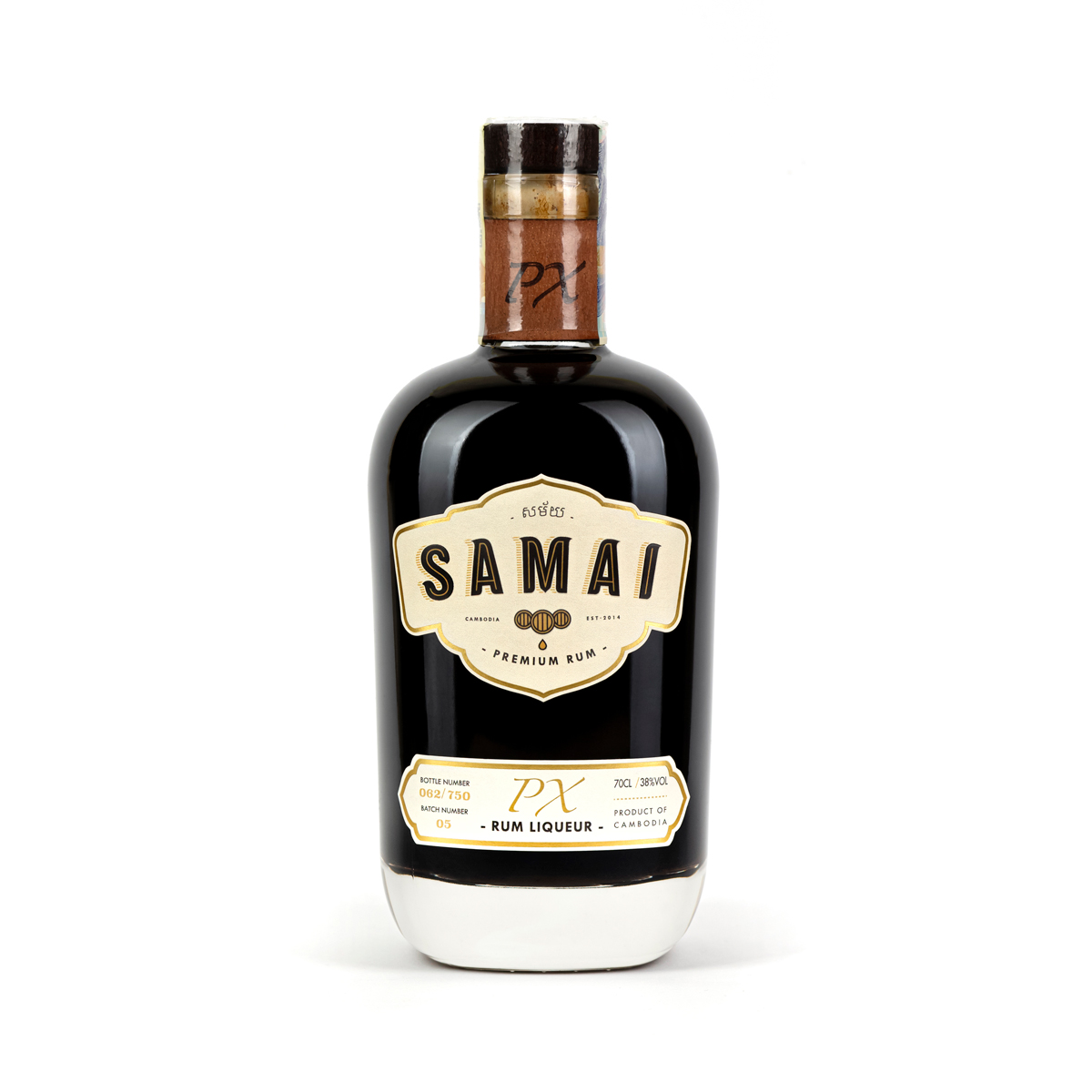 SAMAI PX Rum Liqueur - prémiový destilát z Kambodži 38% 0,7L