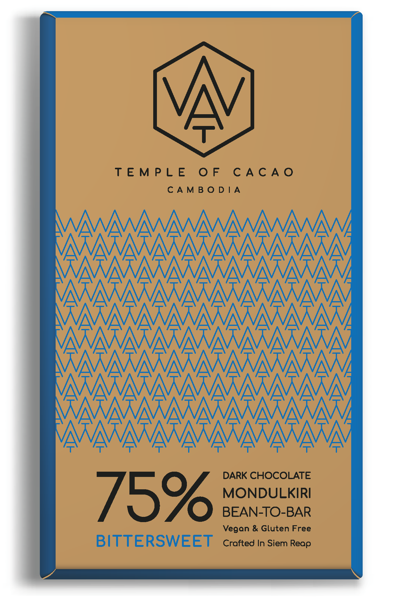 WAT Chocolate čokoláda z Kambodže 75% Bittersweet 70g