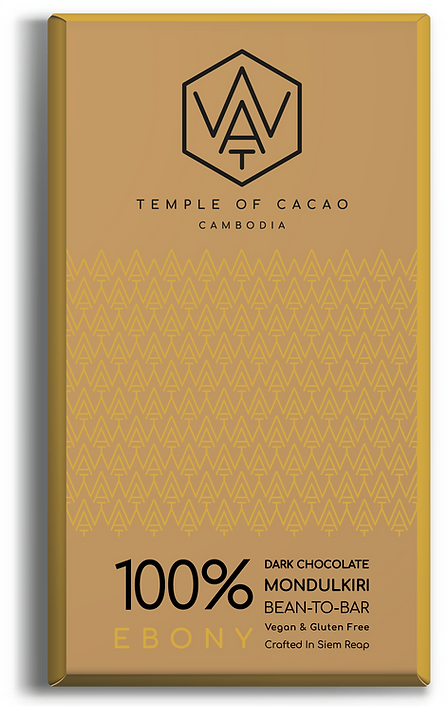 WAT Chocolate čokoláda z Kambodže 100% ebony 70g