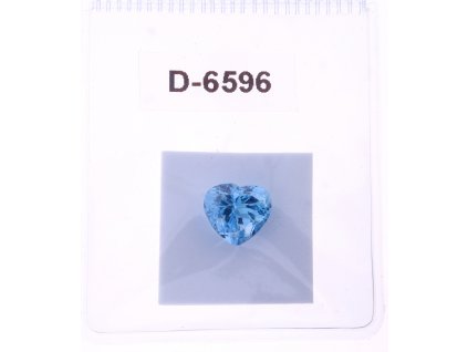 Přírodní modrý Topaz - Srdce 9,34 ct