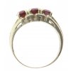 Prsten Au 333/1000, granat. Vaha: 2,69 G