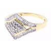 Luxusní zlatý prsten s diamanty, Diamanty 0,75 ct celkem, Au 585 Vaha 3,14g
