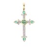 Smaragdový kříž s diamanty