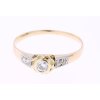 Elegantní prsten z počátku 20. století s diamanty, Au 585 a 750 vaha 1,63g