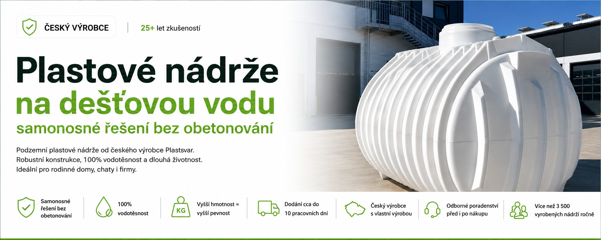 Plastové nádrže na dešťovou vodu- držíme cenu