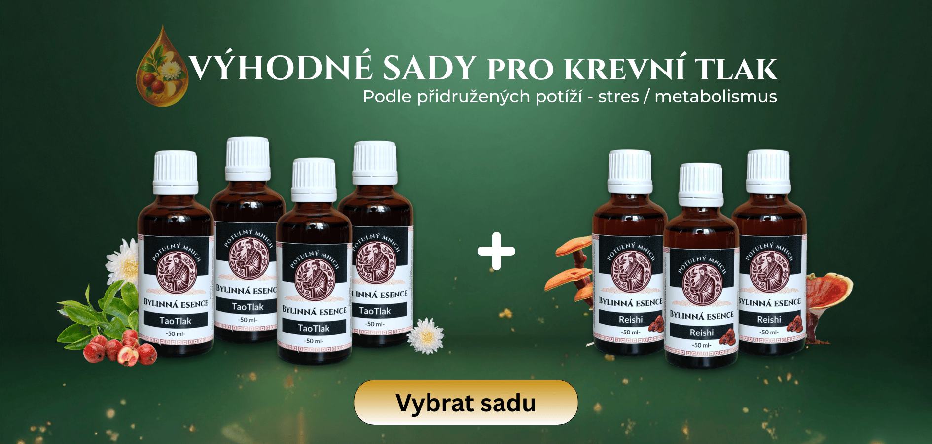 Výhodné sady pro krevní tlak taotlak a reishi