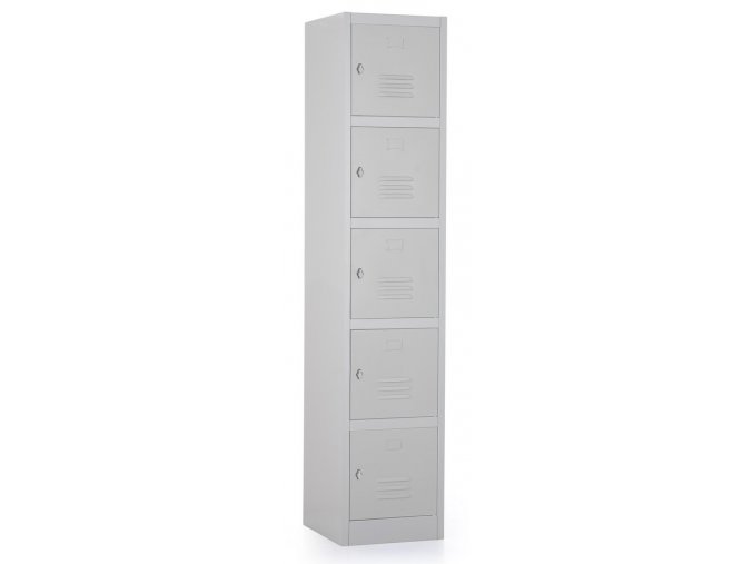 kovova satni skrin seda RAL 7035 5 boxu otocny zamek