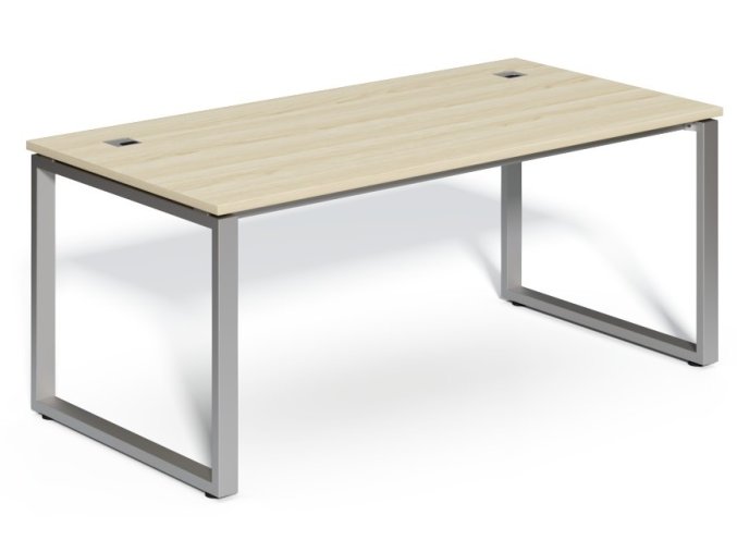 simple office 180 90 stul kovova podnoz dub svetly stribrna