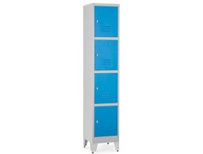 kovova satni skrinka 4 boxy 38 45 196 5 nastavitelne hohy otocny zamek modra