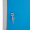 kovova satni skrin modra RAL 5102 3 boxy cylindricky zamek 3