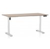 Výškově nastavitelný stůl OfficeTech B, 160 x 80 cm - bílá podnož  + doprava ZDARMA