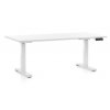 Výškově nastavitelný stůl OfficeTech C, 160 x 80 cm - bílá podnož