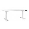 Výškově nastavitelný stůl OfficeTech D, 160 x 80 cm - bílá podnož  + doprava ZDARMA