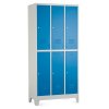 kovova satni skrinka 60 x 50 x 190 cm 6 boxu pevne nohy cylindricky zamek modra ral 5012