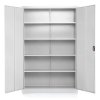 univerzalni kovova skrin 120 x 40 x 185 cm cylindricky zamek seda ral 7035