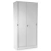 univerzalni kovova skrin s posuvnymi dvermi 90 x 40 x 185 cm cylindricky zamek seda ral 7035 2