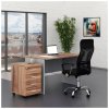 sestava kancelarskeho nabytku simpleoffice 1 120 cm orech vlassky seda