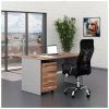 sestava kancelarskeho nabytku simpleoffice 1 140 cm orech vlassky seda