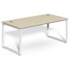 simple office 180 90 stul kovova podnoz dub svetly bila