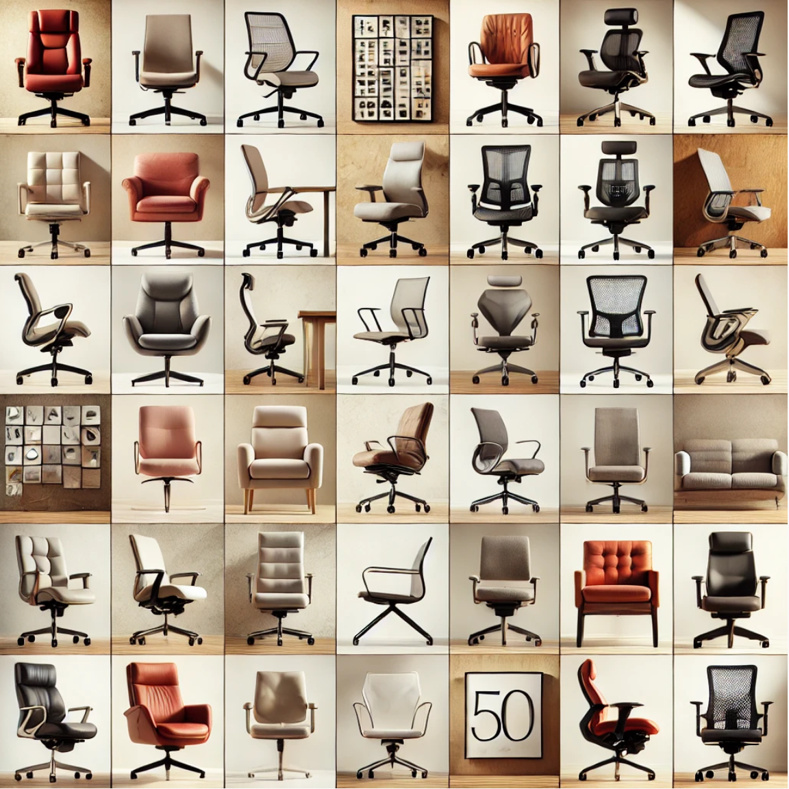 Nejprodávanějších 50 židlí s video montáží.