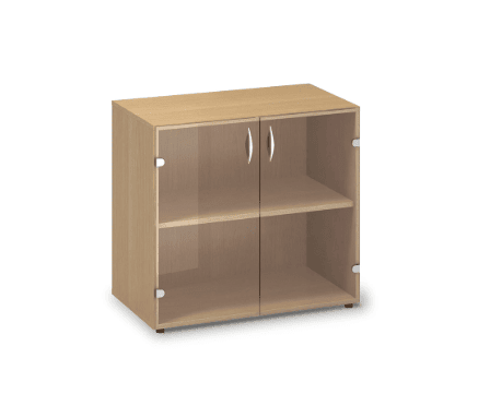 Nízká skleněná skříň