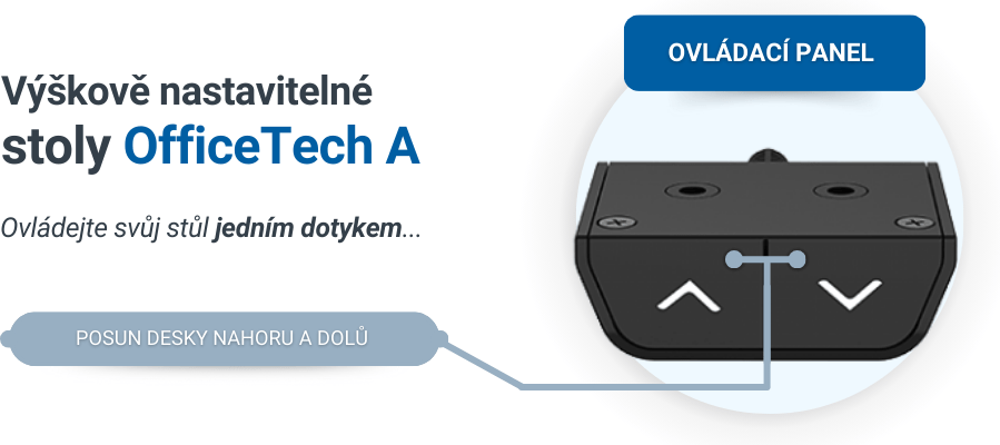Výškově nastavitelný stůl OfficeTech A, 120 x 80 cm, šedá podnož, dub kamenný