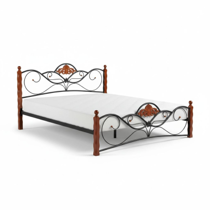 Postel Valentina 160 cm, třešeň / černá