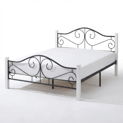 Postel Violetta 160 cm, bílá / černá