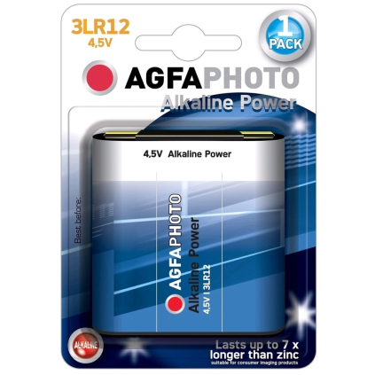 Power alkalická baterie AgfaPhoto 4,5 V, blistr 1 ks, alkalická
