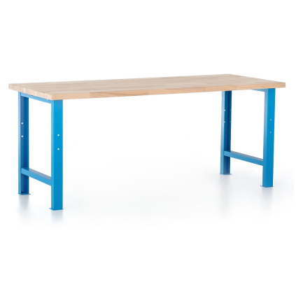Dílenský stůl Basic, 200 x 80 cm, modrá - ral 5012
