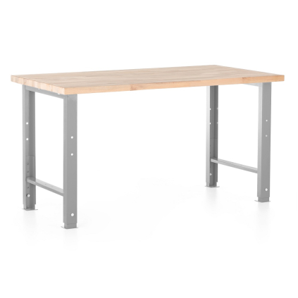 Výškově nastavitelný dílenský stůl Basic, 150 x 80 cm, šedá - ral 7038