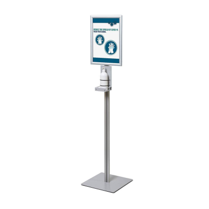 Držák na dezinfekci s klaprámem A3, ostrý roh, hliník