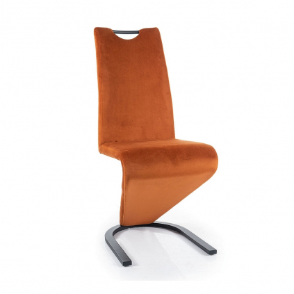 Jídelní židle Ramona Velvet, oranžová