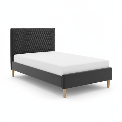 Postel Azurro Velvet 90 x 200 cm, šedá